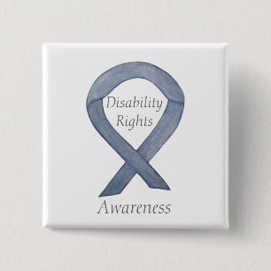 Disability Rights Awareness Ribbon Custom Pin
