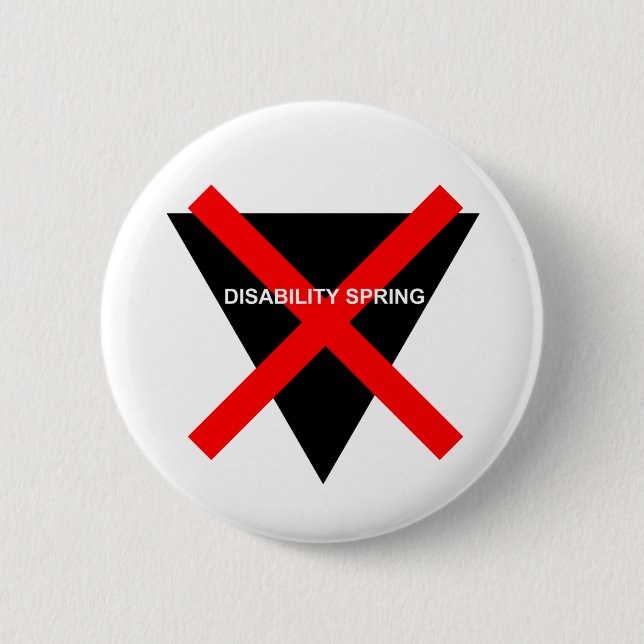 Disability Spring 6 Cm Round Badge (Front)