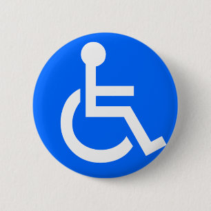 Disability Symbol 6 Cm Round Badge