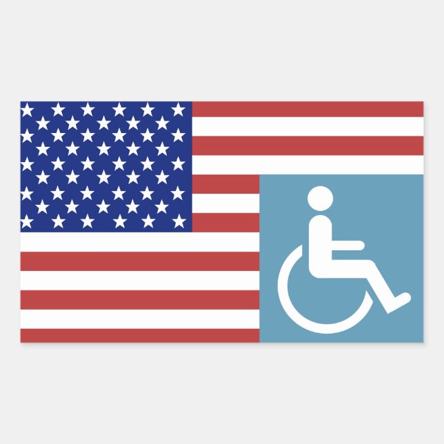 Disabled American Veteran Rectangular Sticker (Front)