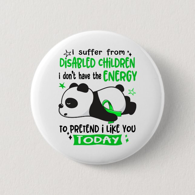 Disabled Children Awareness Month Ribbon Gifts 6 Cm Round Badge (Front)