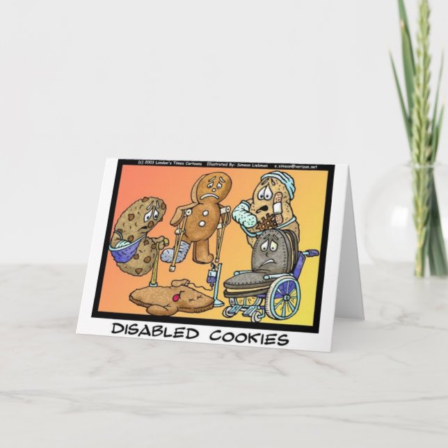 Disabled Cookies Funny Gifts & Collectibles Card (Front)