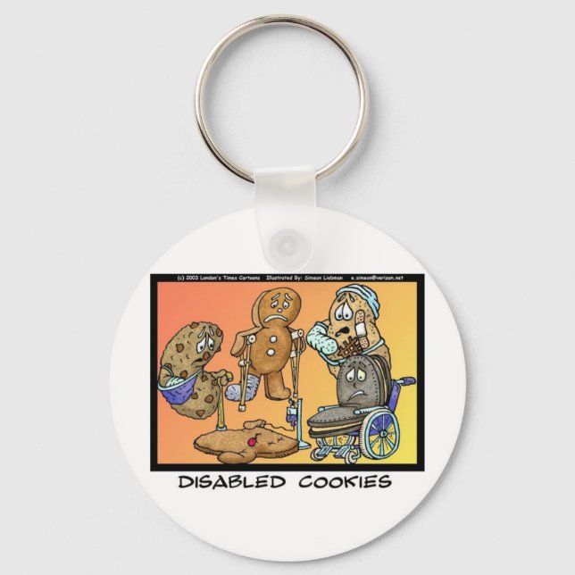 Disabled Cookies Funny Gifts & Collectibles Key Ring (Front)