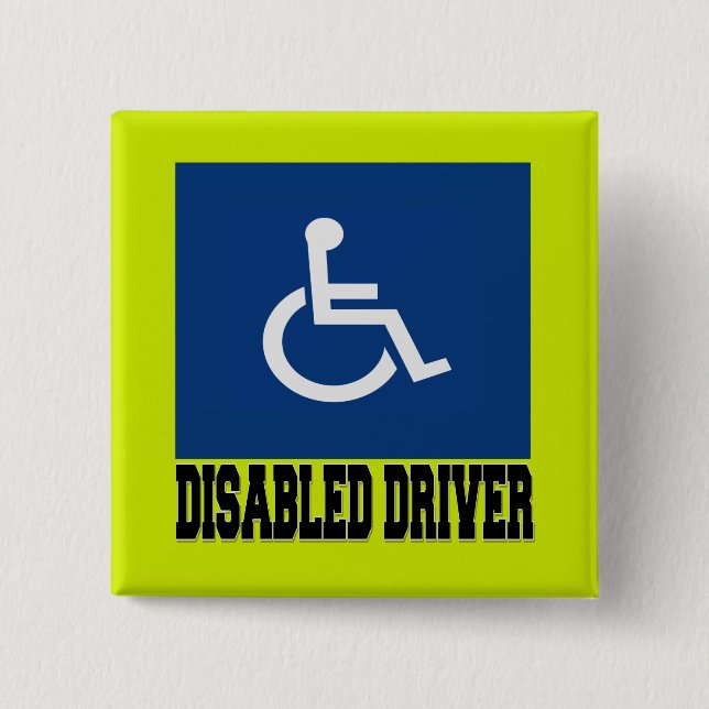 Disabled Driver 15 Cm Square Badge (Front)