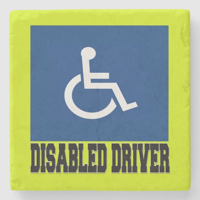 Disabled Driver Stone Coaster (Front)