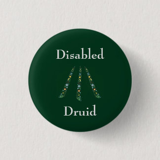 Disabled Druid 3 Cm Round Badge