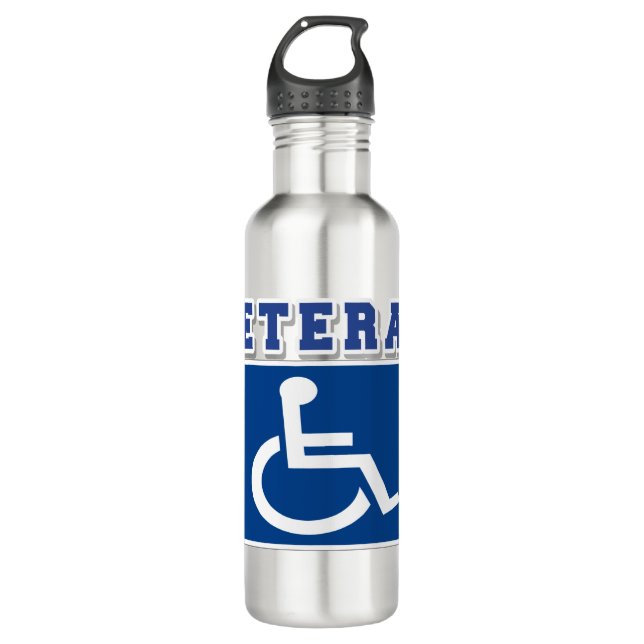 Disabled Handicapped Veteran 710 Ml Water Bottle (Front)