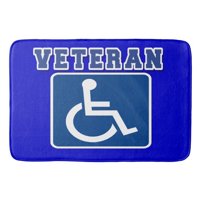 Disabled Handicapped Veteran Bath Mat (Front)