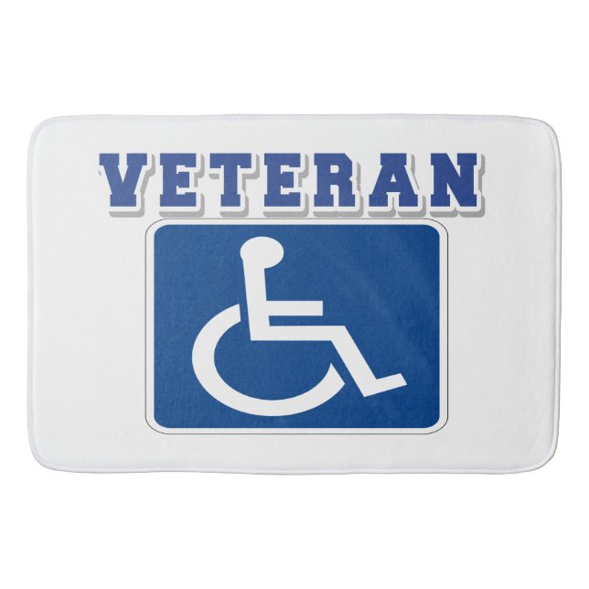 Disabled Handicapped Veteran Bath Mat (Front)