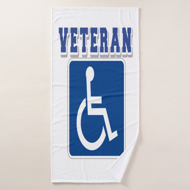 Disabled Handicapped Veteran Bath Towel (Bath Towel)