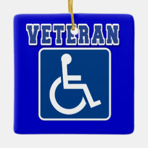 Disabled Handicapped Veteran Ceramic Ornament