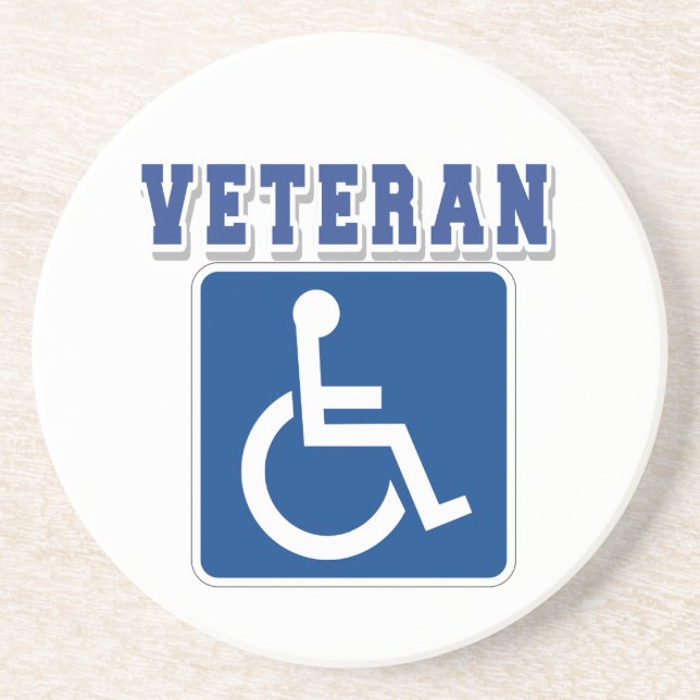 Disabled Handicapped Veteran Coaster (Front)