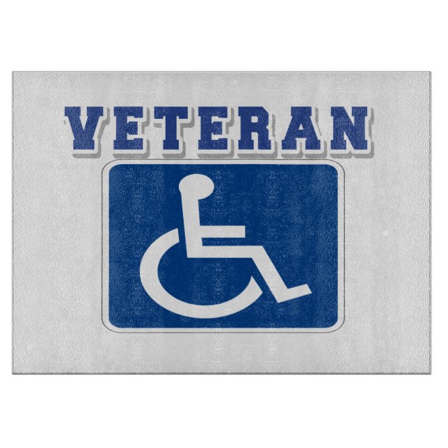Disabled Handicapped Veteran Cutting Board (Front)