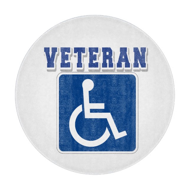 Disabled Handicapped Veteran Cutting Board (Front)