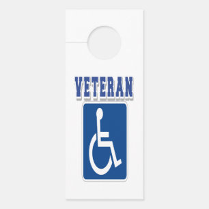 Disabled Handicapped Veteran Door Hanger