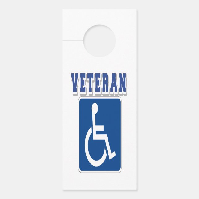 Disabled Handicapped Veteran Door Hanger (Front)