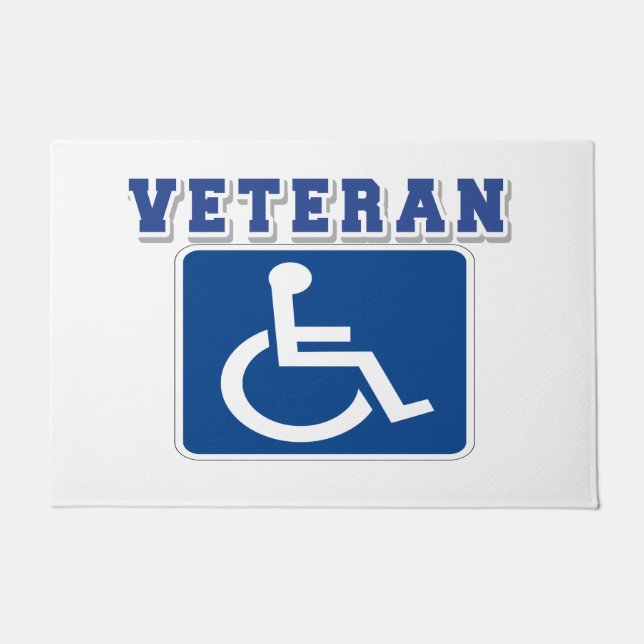 Disabled Handicapped Veteran Doormat (Front)