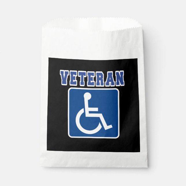 Disabled Handicapped Veteran Favour Bag (Front)