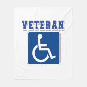 Disabled Handicapped Veteran Fleece Blanket