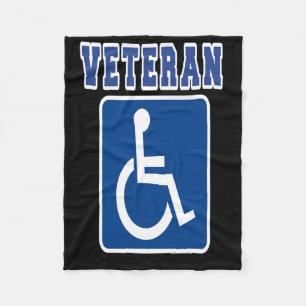 Disabled Handicapped Veteran Fleece Blanket