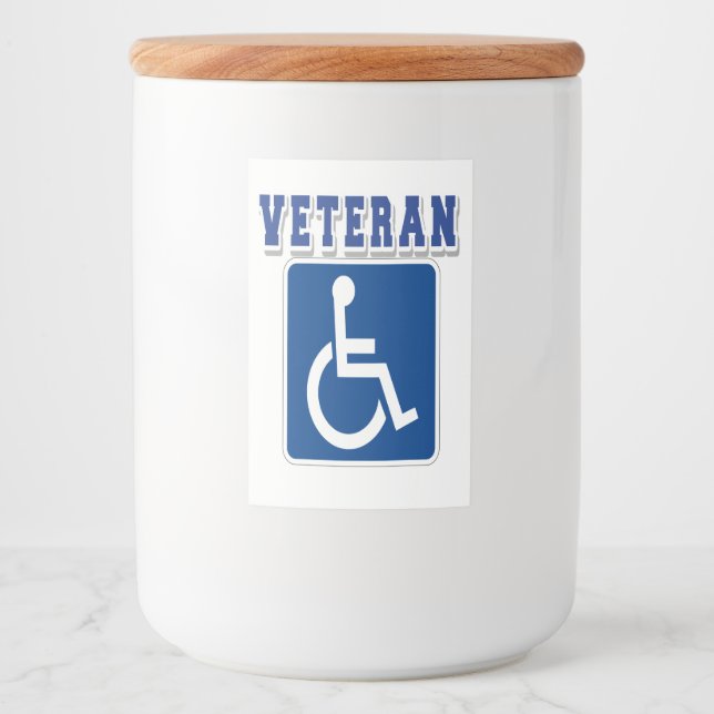Disabled Handicapped Veteran Food Label (Front)