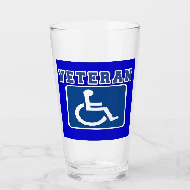 Disabled Handicapped Veteran Glass (Front)