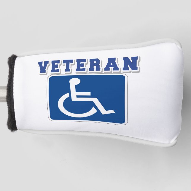 Disabled Handicapped Veteran Golf Head Cover (Front)