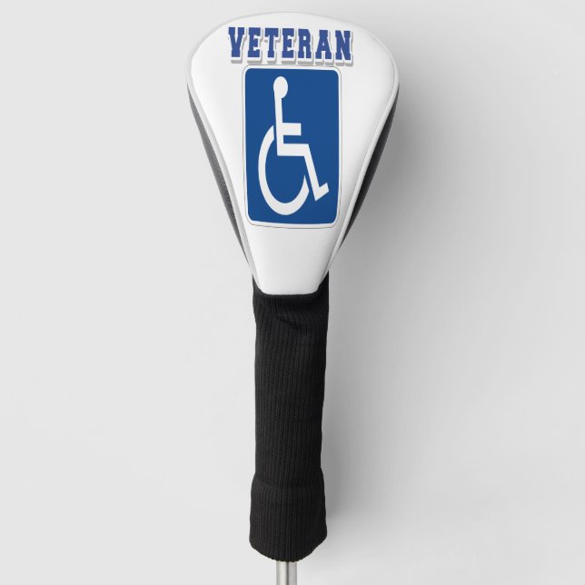 Disabled Handicapped Veteran Golf Head Cover (Front)