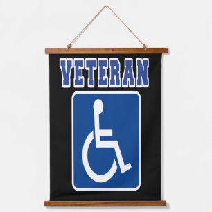 Disabled Handicapped Veteran Hanging Tapestry