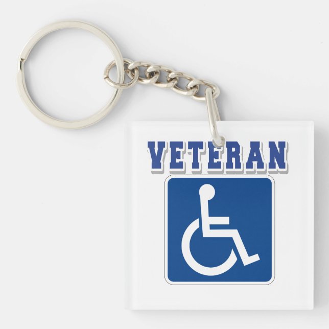 Disabled Handicapped Veteran Key Ring (Front)