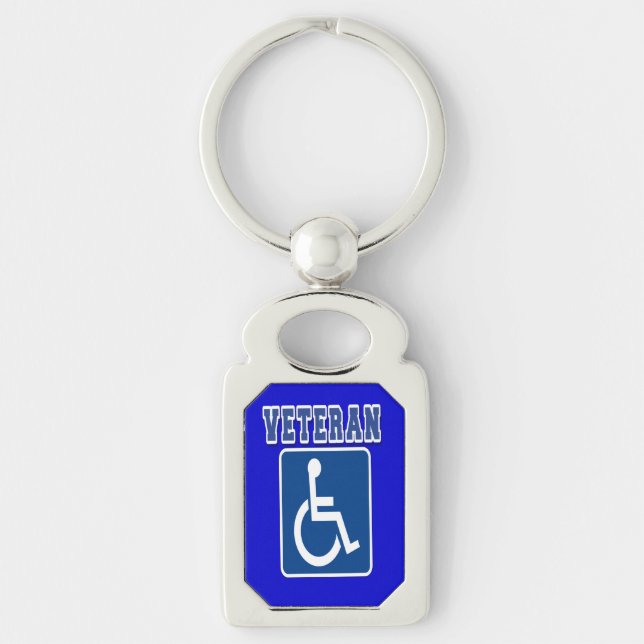 Disabled Handicapped Veteran Key Ring (Front)