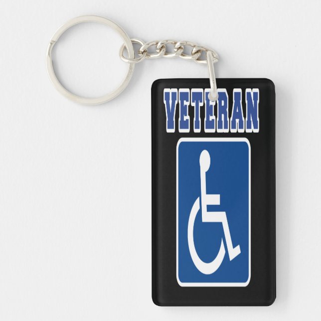 Disabled Handicapped Veteran Key Ring (Front)