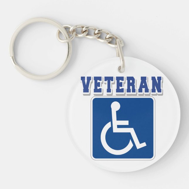 Disabled Handicapped Veteran Key Ring (Front)