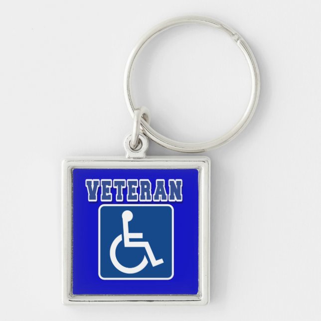 Disabled Handicapped Veteran Key Ring (Front)