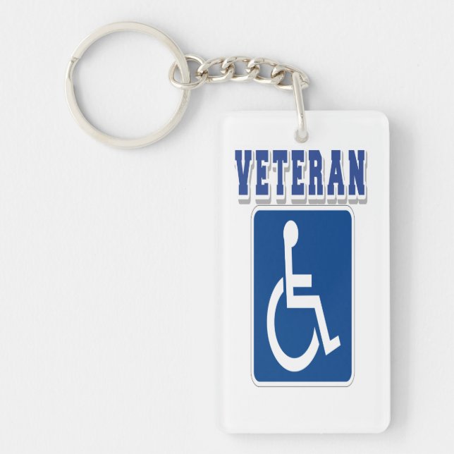 Disabled Handicapped Veteran Key Ring (Front)