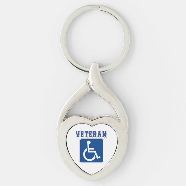 Disabled Handicapped Veteran Key Ring (Front)