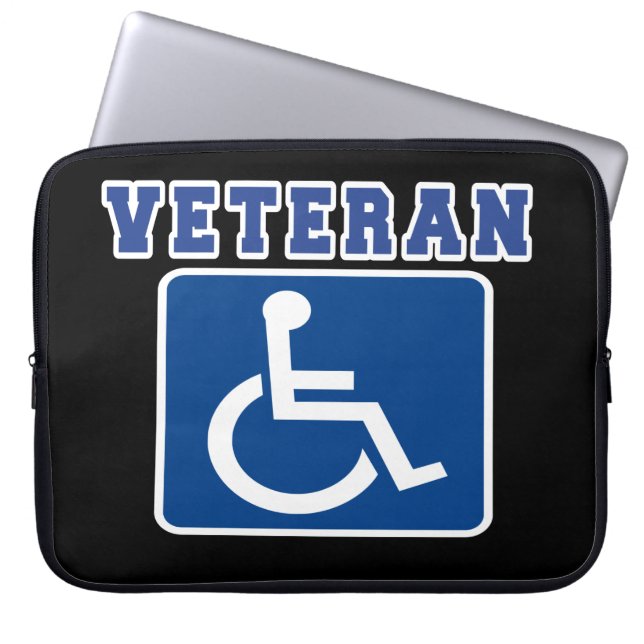 Disabled Handicapped Veteran Laptop Sleeve (Front)