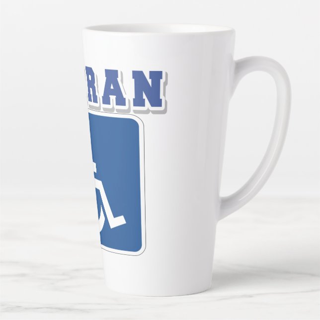 Disabled Handicapped Veteran Latte Mug (Right)
