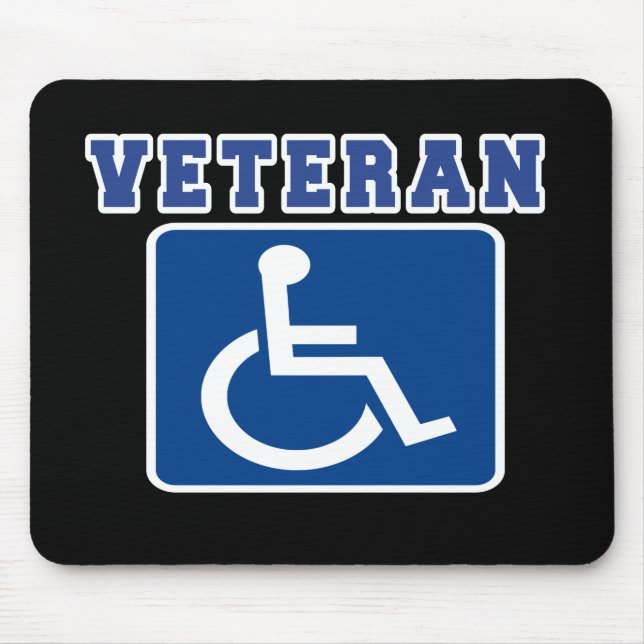 Disabled Handicapped Veteran Mouse Pad (Front)
