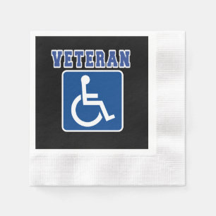 Disabled Handicapped Veteran Napkin