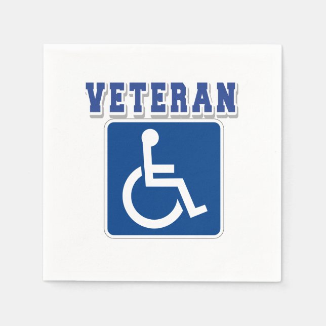 Disabled Handicapped Veteran Napkin (Front)