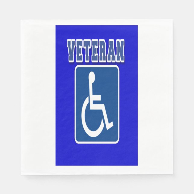 Disabled Handicapped Veteran Napkin (Front)