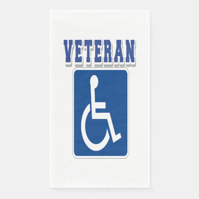 Disabled Handicapped Veteran Napkin (Front)