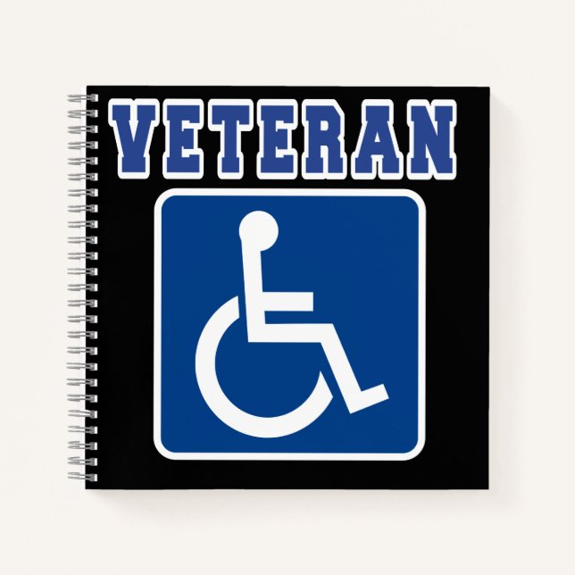 Disabled Handicapped Veteran Notebook (Front)