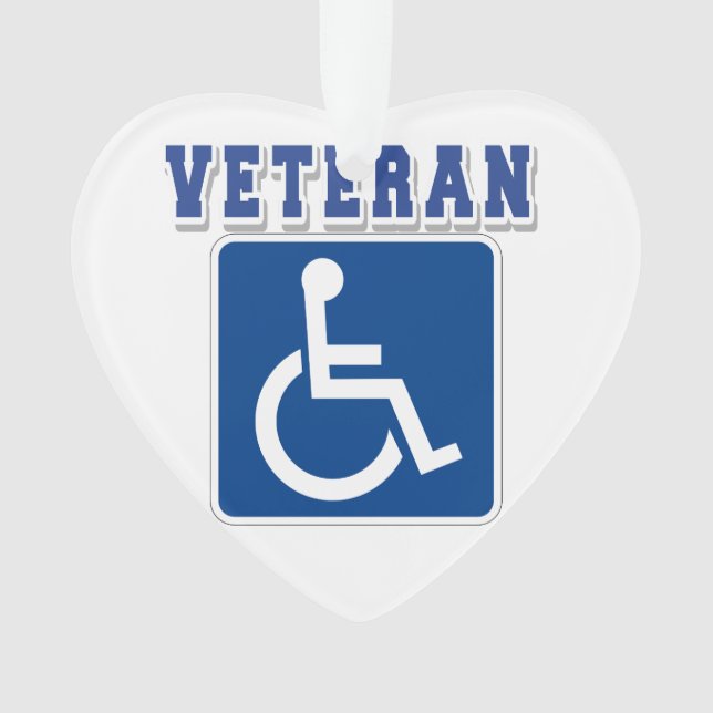 Disabled Handicapped Veteran Ornament (Front)