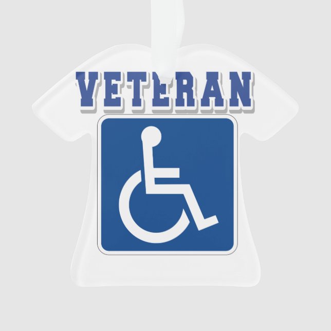 Disabled Handicapped Veteran Ornament (Front)