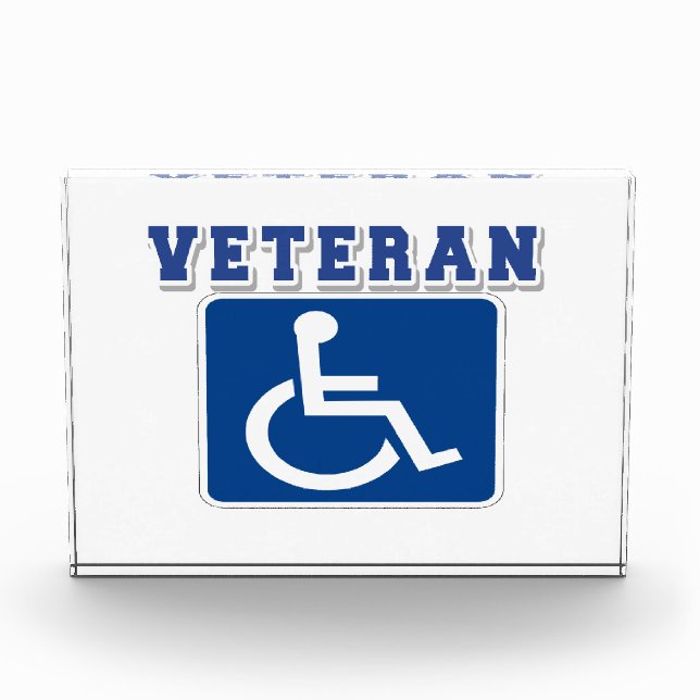 Disabled Handicapped Veteran Photo Block (Front)