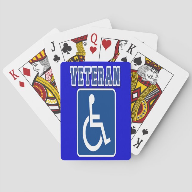 Disabled Handicapped Veteran Playing Cards (Back)