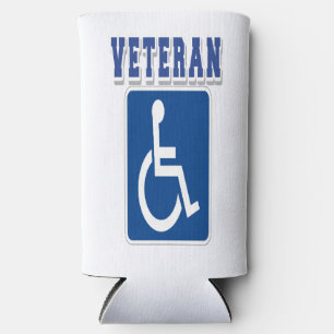 Disabled Handicapped Veteran Seltzer Can Cooler