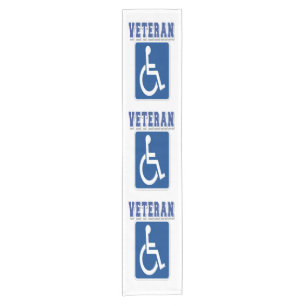 Disabled Handicapped Veteran Short Table Runner
